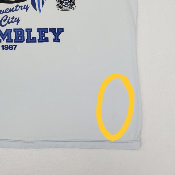 COVENTRY CITY Mens S 1987 FA Cup Final Wembley Football Vintage Tshirt Top Shirt - Picture 13 of 15